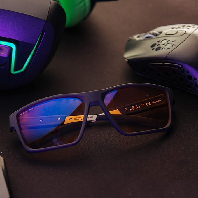 Horus X - Gaming Glasses | Blue Light Blocking Computer Screen Glasses | Anti Fatigue & Eyestrain for Men and Women