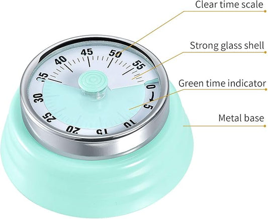 LAOPAO Kitchen Countdown Timer - Magnetic Mechanical Timer, No Battery Required