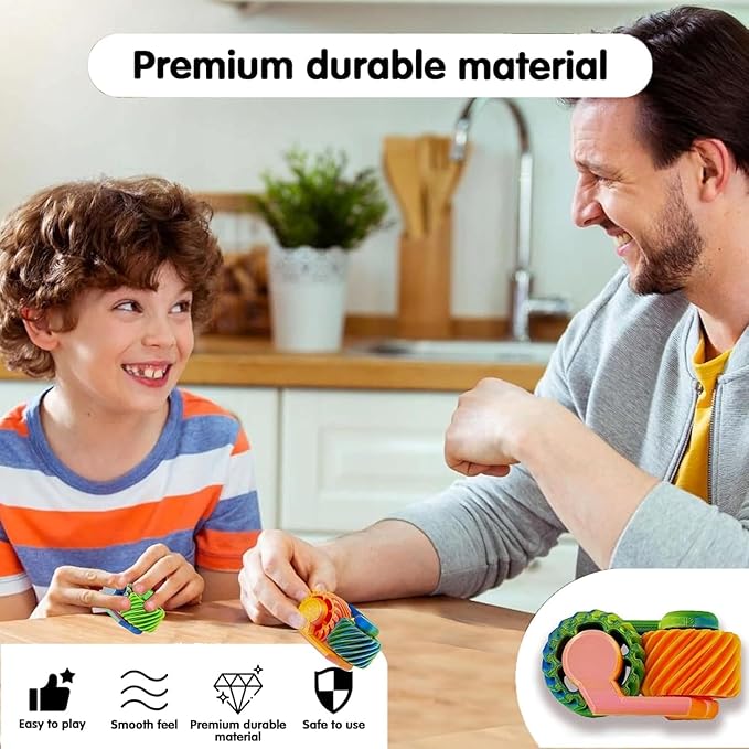 2Pack 3D Printed Spiral Fidget Spinner Toys Gears,Fidget Toys for Kids Adults, Sensory Toy for Anxiety Stress Relief, Novelty Gifts for Friends,Valentine Christmas Classroom Gifts for Kids