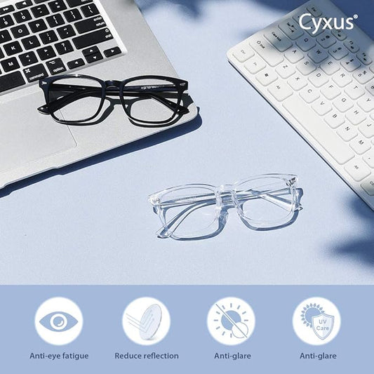 Cyxus Blue Light Glasses for Men Women Reduce Eye Strain UV Blocking for Computer Screen 8082