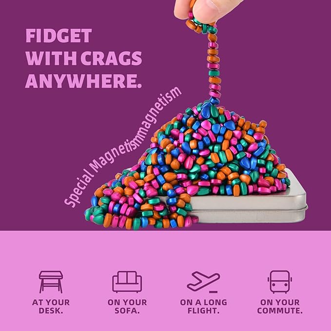 Magnetic Putty Stones,Multicolor More Than 600 Weak Magnetic Smooth Ferrite Pebbles, Magnet Rock Desk Toys and Time-Killer for Adults