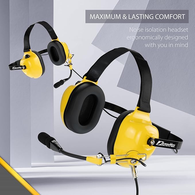 Arrowmax AHDH0032-YW-M9 Noise Cancelling Headset Compatible with Motorola APX6000 APX7000 APX8000 XPR6350 XPR6550 XPR7550 XPR7350e XPR7550e XPR7580e APX 6000 7000 8000 XPR 6550 7550 7550e Radio
