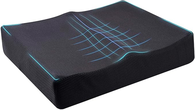 Yuwe Extra Large Seat Cushion - Memory Foam Seat Cushion, Office Chair Cushion, Ergonomic Chair, Car Seat Cushion Sciatica & Tailbone Pain Relief Cushion