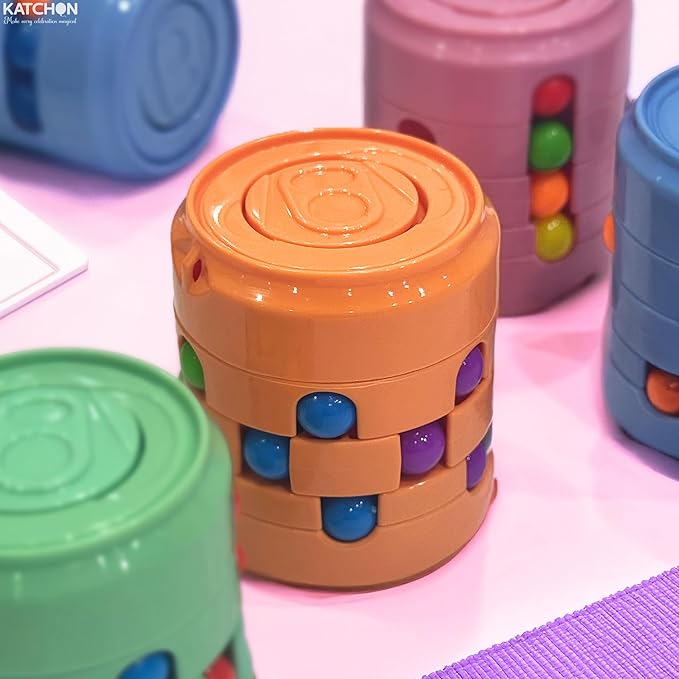 KatchOn, Rotating Fidget Toys – Pack of 12 | Magic Bean Puzzle Cube and Fidget Spinners for Kids, Adults | Fidget Toys Bulk, Classroom Prizes,Goodie Bag Stuffers, Birthday Party Favors for Kids 8-12