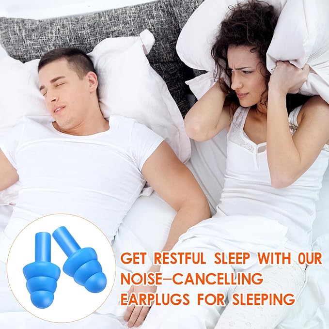 240Pairs Silicone Ear Plugs Earplugs for Sleeping Noise Cancelling,for Sleeping Noise Swimming Hearing Protection Earplugs Shooting Construction Hunting Music Concerts(Color Mixing,reusable)