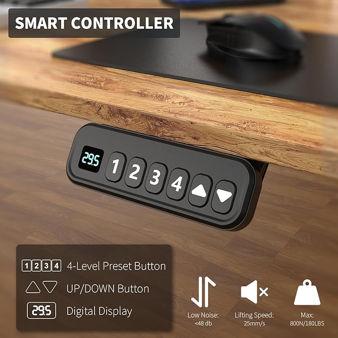 63 x 30 Inch Electric Standing Desk with 2 Drawers, Adjustable Height Widened Stand Up Desk with Storage, Sit to Stand Ergonomic Workstation for Home Office, Light Rustic