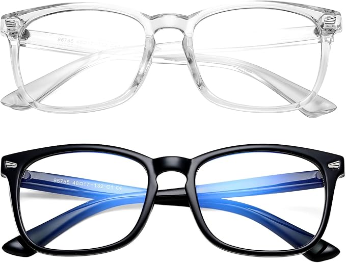 Hycredi Kids Blue Light Blocking Glasses，Anti Eyestrain & UV Protection, Computer Gaming TV Phone Glasses for Boys Girls