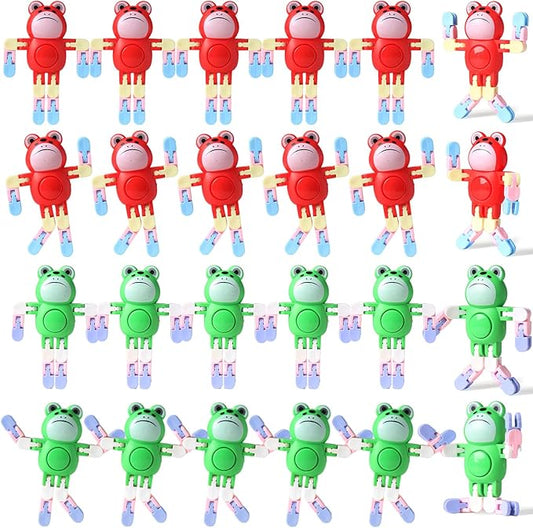 24 Pcs Transformable Fidget Spinners Frog Toys for Kids and Adults Stress Relief Sensory Toys for Boys and Girls Fingertip Gyros for ADHD Autism for Kids Gifts