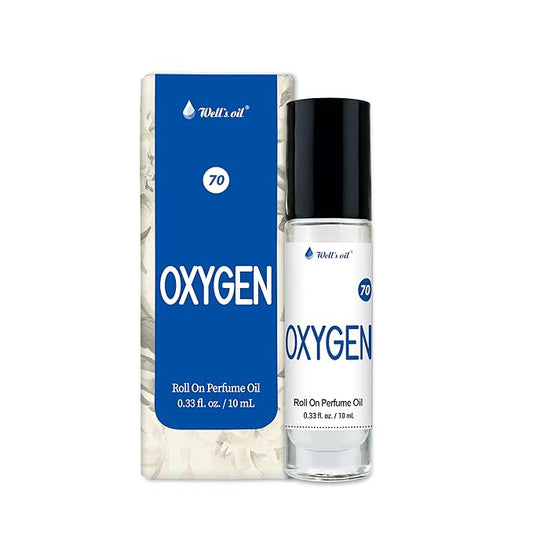 Well's Oil Roll-On Perfume Oil (Oxygen) | Fresh Spicy & Musky Notes | Long-Lasting | Paraben-Free | 0.33 Fl Oz / 10 ml