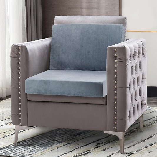 Chunlei Foam Recliner Chair Cushions Wheelchair Cushions, Non-Slip 4" Thick Supportive Lumbar Support Pillow for Elderly Supportive Seat Cushion with Lumbar Pillow; 20x20x4+12.8" Backrest Height,Gray