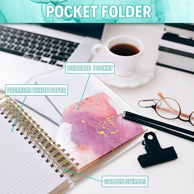 Planner 2025-2026, Large 18 Months Academic Daily Weekly Monthly Planner Yearly Agenda July. 2025–Dec. 2026, 7.9" x 9.8", Page Tabs, Separator Page, Pocket Folder, Bookmark, Stickers, Sticky Note Set