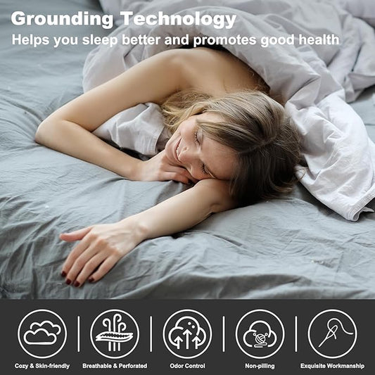 Grounding Mat for Bed, Grounding Mattress Pad Earth Mat for Better Sleep, Reduce Stress 27"x78"