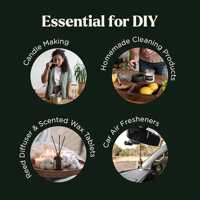 Lagunamoon Essential Oils Set, Top 20 Gift Set Oils for Diffusers, Humidifiers, Aromatherapy, Candle Making Scents, Cars & Home Products, Peppermint, Tea Tree, Lavender, Eucalyptus, Lemongrass (10mL)