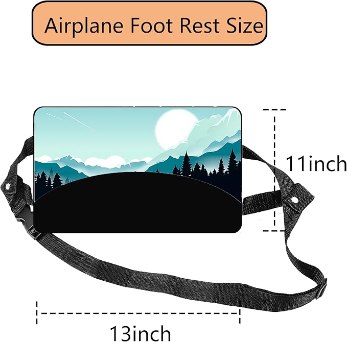 Airplane Foot Hammock Ajustable Foot Hammock for Plane Travel Comfort Travel Essentials Portable Airplane Foot Rest,Long Flight Accessories (Forest, 2 Pack)