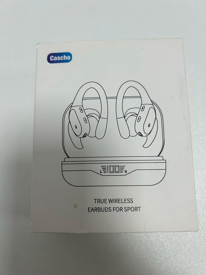 Ear buds Wireless Earbuds Bluetooth 5.3 Headphones 60hrs Playtime with Digital Display Sports Wireless Headphones with Earhook Deep Bass IPX7 Waterproof Over-Ear Earbuds for Android iOS Workout Purple