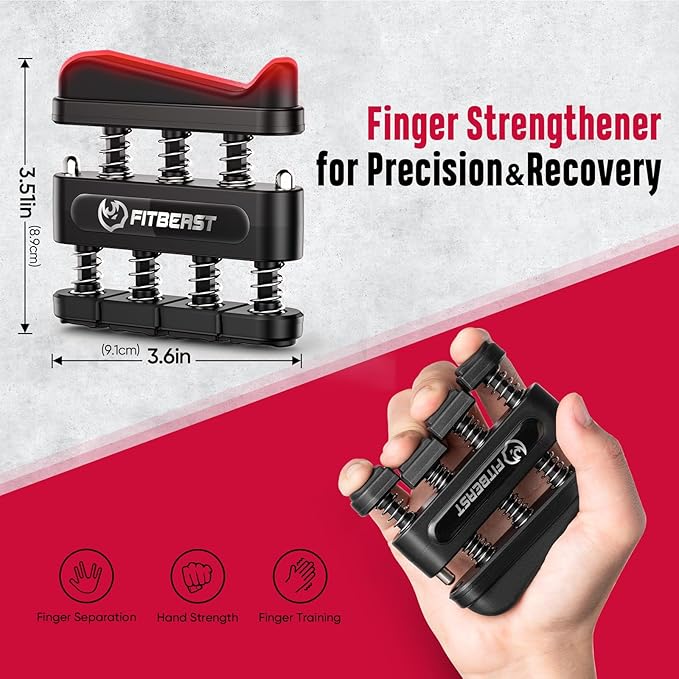 FitBeast Grip Strength Trainer, Hand Gripper Strengthener Kit - 6 Pack with Adjustable Resistance Forearm Strengthener, Forearm Exerciser and Massage Balls for Hand Therapy, Grip Training