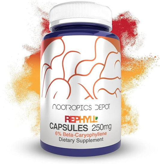 Nootropics Depot Rephyll Capsules | 250mg | 60 Count | 6% Beta Caryophyllene | Piper nigrum | Supports Discomfort Relief* | Supports Joint Function*