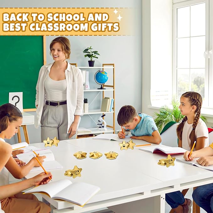 Deekin 36 Pieces Star Stress Balls Mini Foam Ball Stress Relief Toys for Teens and Adults Student Bag Fillers, Gold(Novelty,1.6 Inch)