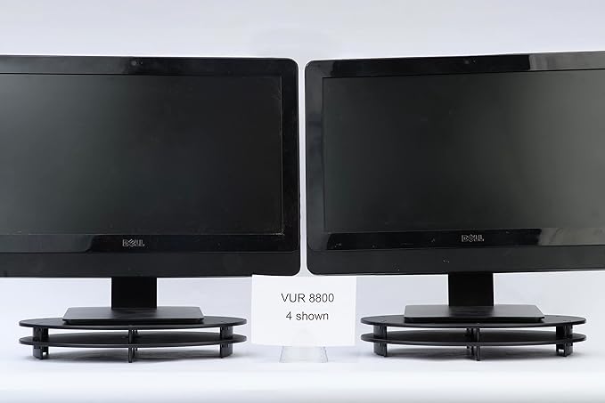 Stackable 1 Inch Computer Monitor Riser Stand, Oval, Black, VUR 8800 48-Pack