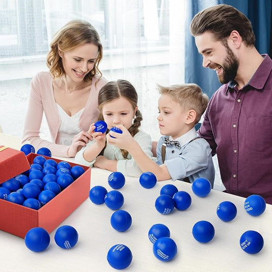 100PCS Motivational Stress Balls for Adults and Kids - Stress Balls Bulk Soft Sponge Squeeze Toys with Inspirational Quotes | Office Classroom Stress Relief Gifts | Anxiety Relief Fidget Toys