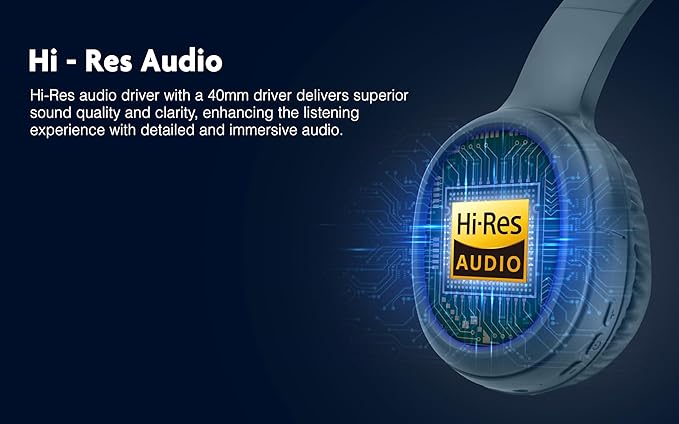 Fisher Active Noise Cancelling Headphones, Over Ear Wireless Bluetooth 5.3 w Microphone, Lightweight Comfortable Headset for Home Travel, 16H Playtime, Rechargeable, Hi-Res Sound Audio, Deep Bass