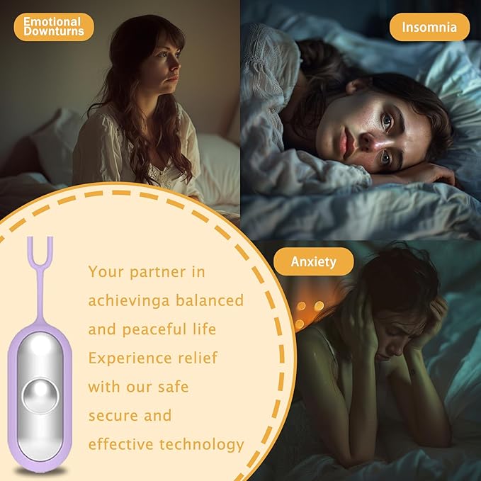 Brain Massage Adjust Heart Rate,Headache Focus Attention,Small and Easy to Carry,Improve Deep Sleep (Light Blue)