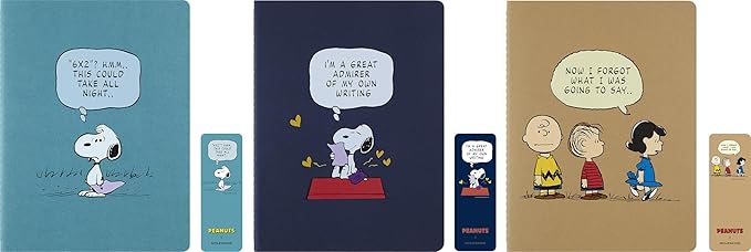 Moleskine Limited Edition Peanuts Set of 3 Cahier Journals, Soft Cover, XL (7.5" x 9.75"), Ruled, Multicolor, 120 pages