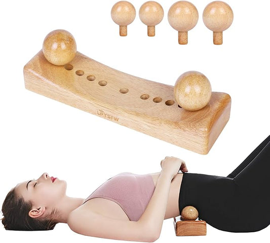 Back Trigger Point Massager and Massage Hip Hook Release Tool, Pelvic Exercise for Strength, Hip Flexor Release Tool Physical Therapy with 6 Massage Heads