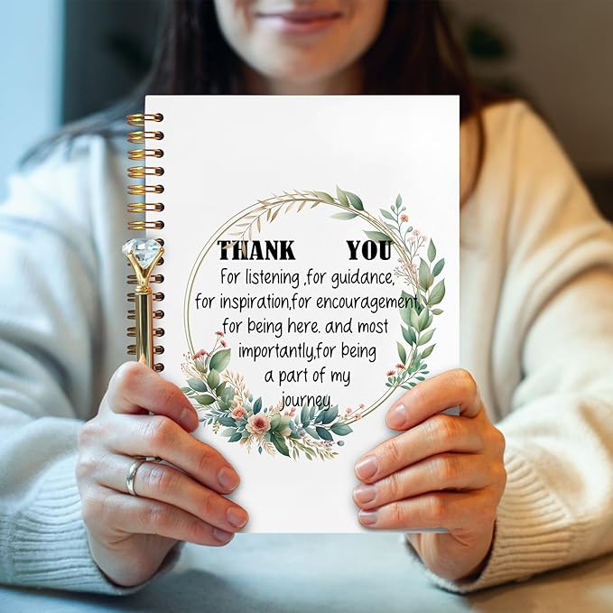 Thank You for Being a Part of My Journey Spiral Notebook 5.5x8.3, Appreciation Gifts for Mom Friends Teacher Boss Mentor Leader Coworkers Journal, Thank You Appreciation Gifts