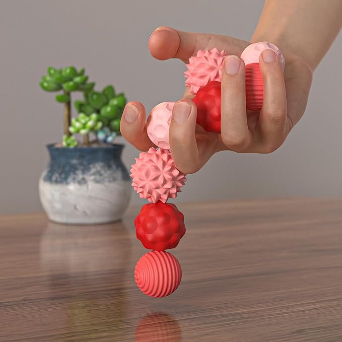 Fidget Magnetic Balls Toys, 8Pcs Silicone Sensory Stress Relief Toys for Adults,Teens with Autism, Anxiety, Quiet Executive Desk Magnet Ball for Office,Stocking Stuffers for Womens Gifts