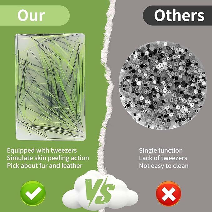 2 Pcs Picky Pads, Multicolor Picking Pad, Skin Picking Fidget Toys with Tweezer, Sensory Pick Pad, Valentine Gift for Adults with Anxiety, ADHD, Relief Stress (Rectangle)