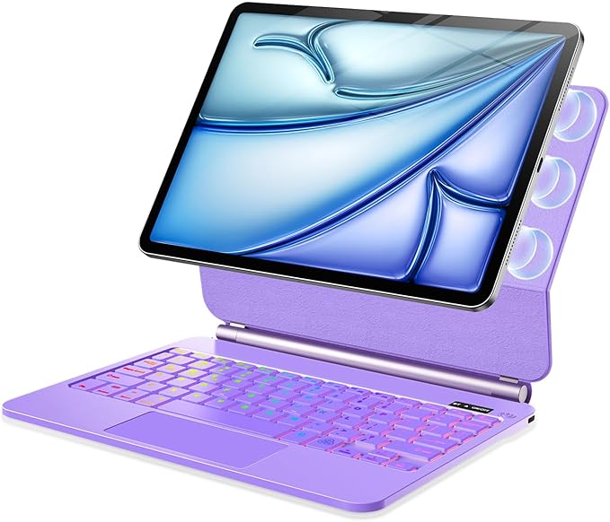 Keyboard Case for iPad Air 11-inch (M3 2025 / M2 2024) & iPad Pro 11 inch(1st/2nd/3rd/4th Generation),Magic-Style Magnetic Keyboard Case,Backlit - Multi-Touch Trackpad Keyboards