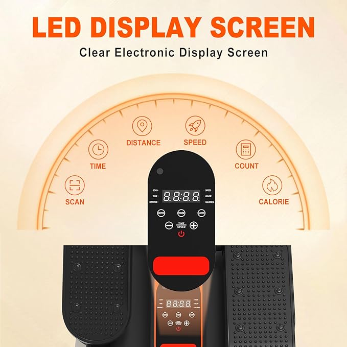 HOTSWEAT Under Desk Elliptical Machine, Ellipse Leg Exerciser as Seen on TV for Seniors with Remote Control, Portable Electric Seated Pedal Exerciser with 12 Speed Levels for Home Office