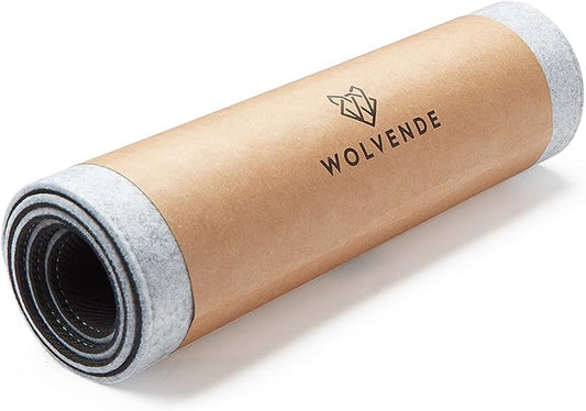 Premium Felt Desk Mat | Large 15.75" x 36" | Multifunctional Desk Pad for Home Office | Light Gray