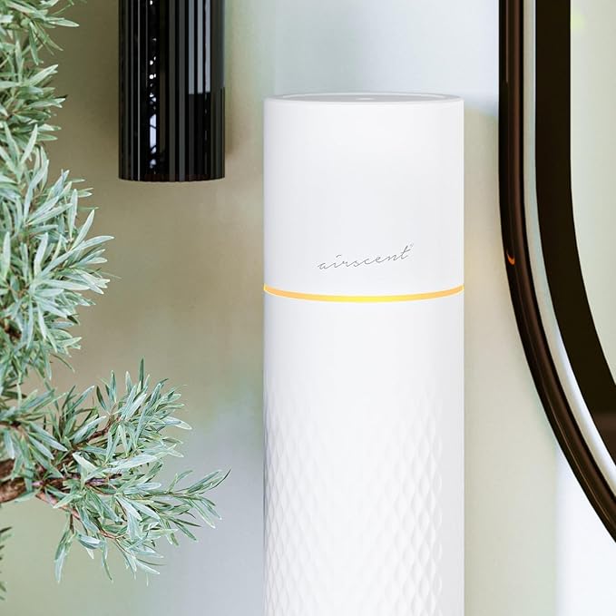 The AirScent Waterless Diffuser - Cold Air Scent Diffuser Oil Machine for Homes, Offices, Hotels and Spas - Fragrance Oil Aromatherapy Diffuser for Aesthetic Scenting - Color White - Capacity 4.05 Oz