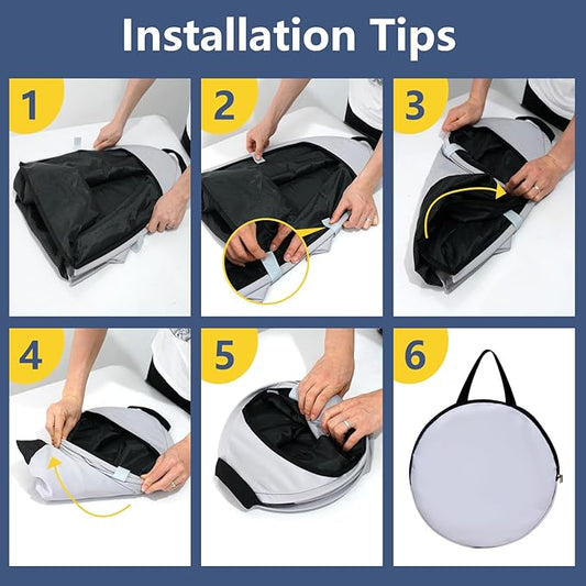 Universal Foldable Laptop Sun Shade & Privacy Shield -Fits 13-16 inch MacBook, Dell, Surface - Blocks Sunlight, Protects Privacy, Working Outdoor Travel,Anti - Glare(Have patents),Grey