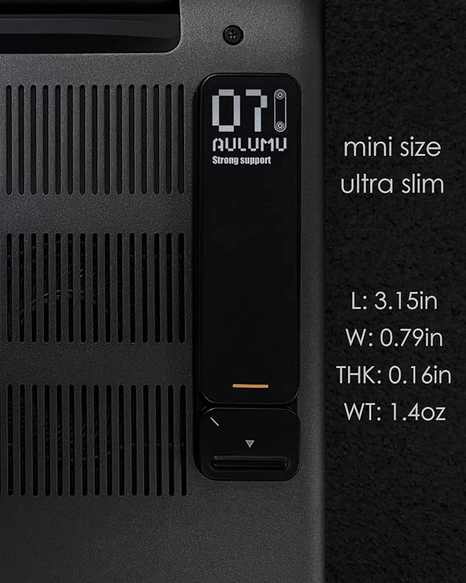 Aulumu G07 Pop Up Leg Stands Laptop, Super Portable Cooling Laptop Stand, Ergonomic Laptop Riser Lift for Desk for MacBook, All Laptops, Tablets, 8-20'', Black