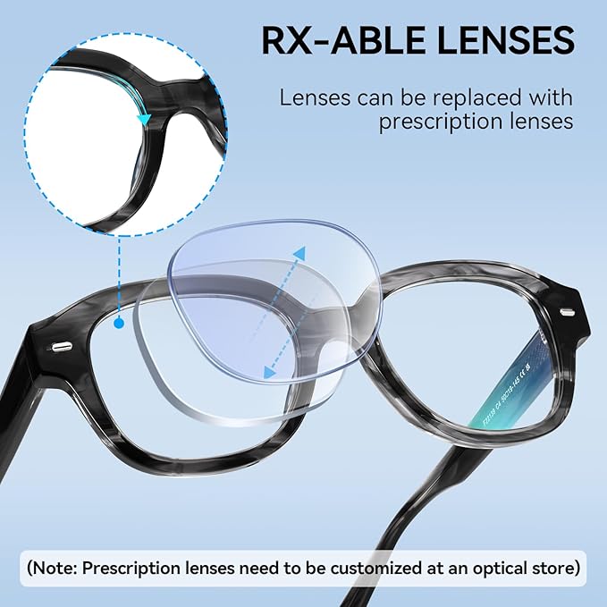 Dollger Blue Light Blocking Glasses For Woman Square Men Rectangle Computer BlueLight Glasses Non-Prescription Glasses