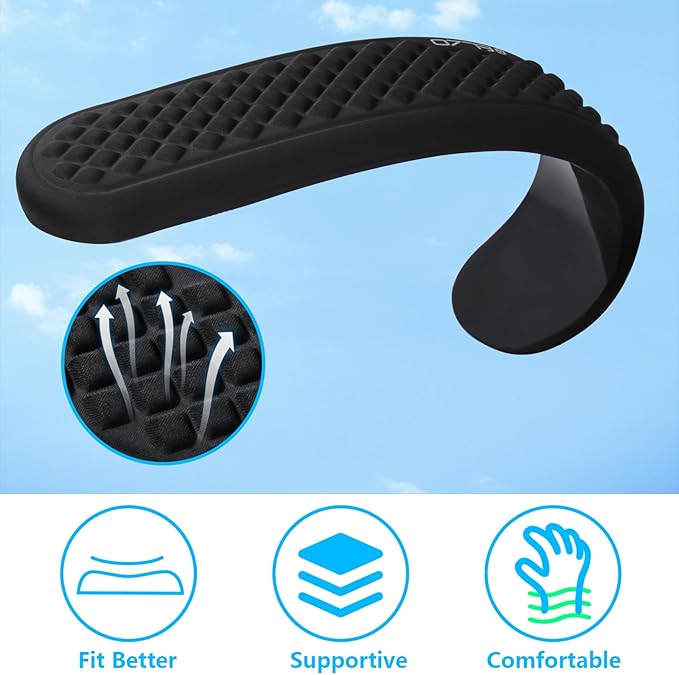 ELZO Wrist Rest for Keyboard, Soft Memory Foam Wrist Support, Ergonomic, Non-Slip for Computer Keyboard, Made Easy Typing & Relieve Wrist Pain, Black