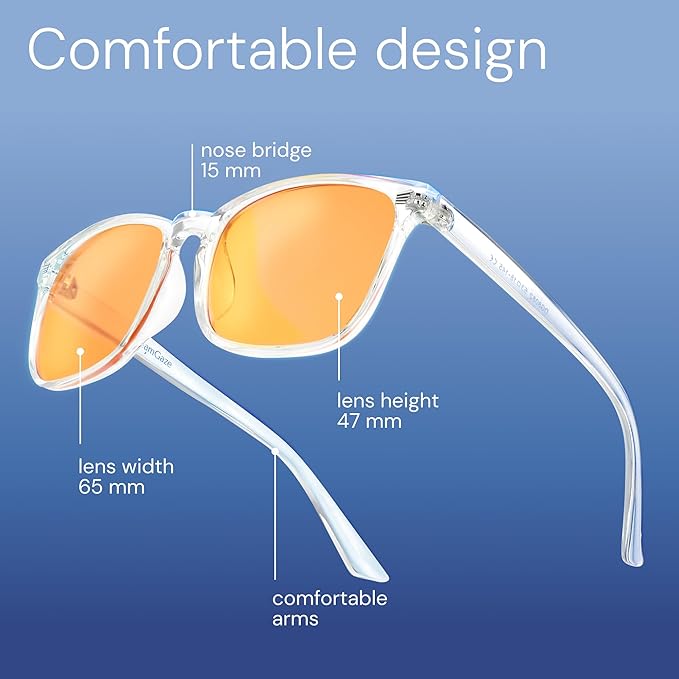 DreamGaze 99.9% Blue Light Blocking Glasses for Better Sleep - Anti Blue Light Glasses Men - Premium Computer Gaming Glasses