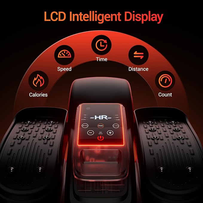 Under Desk Elliptical Machine, Ellipse Leg Exerciser as Seen on TV with Remote, Electric Seated Eclipse Foot Pedal Peddler Sitting for Senior,12 Speeds&Modes Fully Assembled for Home Office