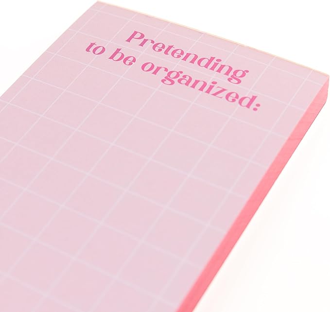 Graphique Pretend Magnetic Notepad, 100 Tear-Away Sheets for Grocery, Shopping & To-Do Lists, Writing Pad for Fridge, Kitchen, Office