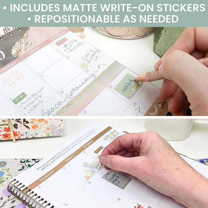 bloom daily planners x Simply Gilded Aesthetic Neutral Planner Stickers (8 Sheets / 435 Stickers) - Bohemian Variety Pack with Gold Foil for Decorating, Planning, Scrapbooking