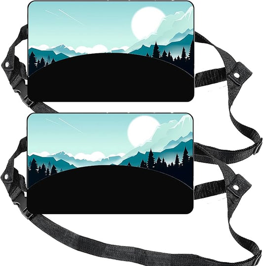 Airplane Foot Hammock Ajustable Foot Hammock for Plane Travel Comfort Travel Essentials Portable Airplane Foot Rest,Long Flight Accessories (Forest, 2 Pack)