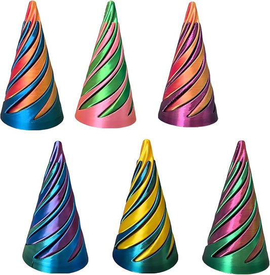 6 Packs Impossible Cone,Spiral Cone Fidget Toy,Impossible Cones passthrough Impossible Pyramid for Relaxing,Spiral Fidget Toy passthrough Impossible Cone,Birthday for Adults & Kids