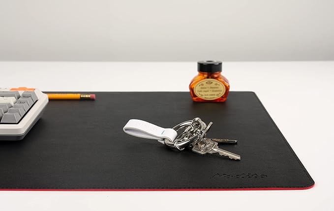 Dual-Sided Leather Desk Pad,Blotter for Laptop Computer,Mouse Pad,Writing,Drawing,Arts and Craft Mat (17"x24", Black/Red)