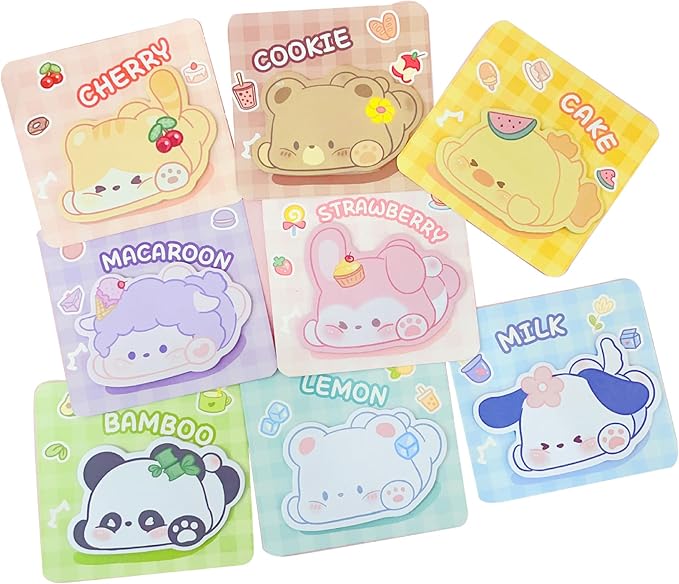 8 Pads Cute Reusable Funny to Do List Stick Note Pads Perfect for Notes Reminders, 20 Sheets/pad