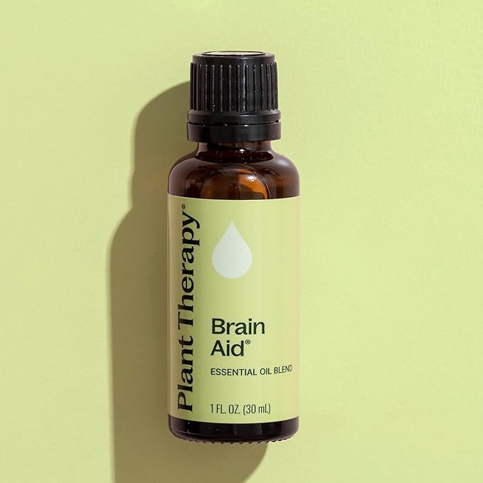 Plant Therapy Brain Aid Essential Oil Blend for Focus & Attention 100% Pure, Undiluted, Natural Aromatherapy, Therapeutic Grade 30 mL (1 oz)