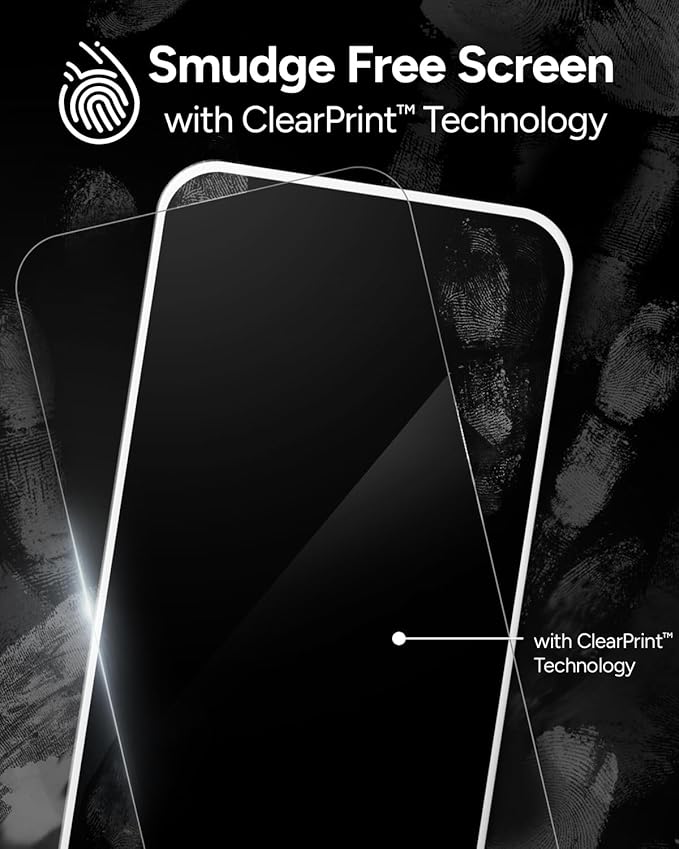 ZAGG Glass Elite Screen Protector for iPhone 16/15-5X Stronger, Reinforced Edges, Ultra-Strong Tempered Glass, Scratch Resistant, Anti-Smudge, Easy Installation, InvisibleShield, Eco-Friendly