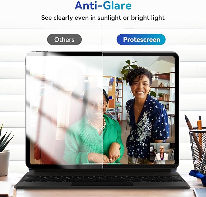 Magnetic Privacy Filter Compatible with iPad Air 6th 11 Inch 2024, Removable Anti Glare Blue Light Privacy Screen Privacy Screen Privacy Screen